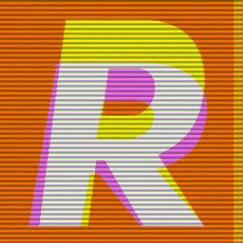 Letter R Getting Blurry GIF