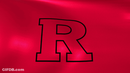 Letter R In Black On Red Background GIF