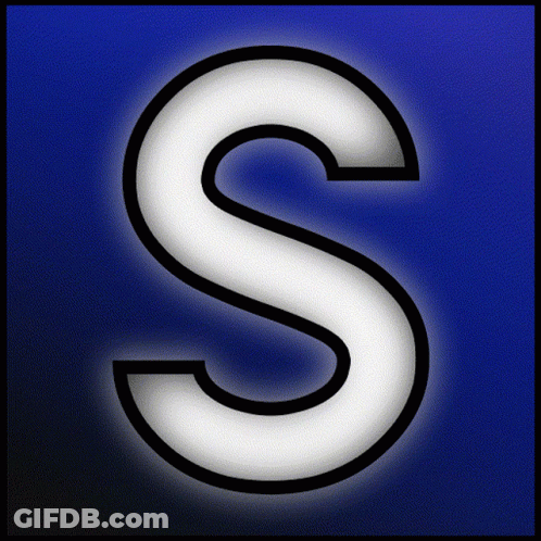 Letter S On Blue Background GIF