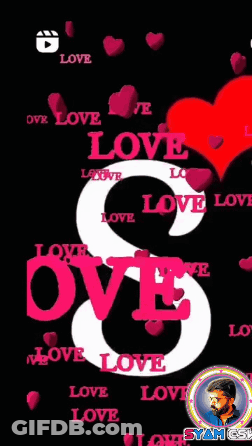 Letter S Surrounded By Word Love GIF