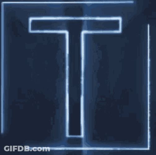 Letter T Glowing GIF