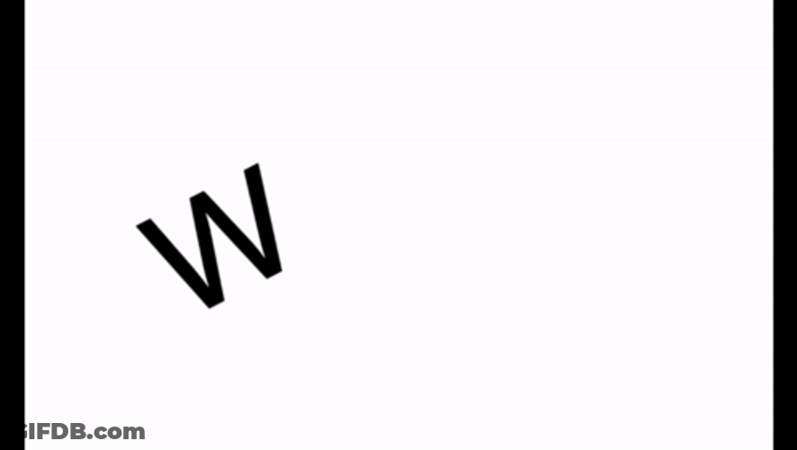 Letter W Floating Dancing GIF