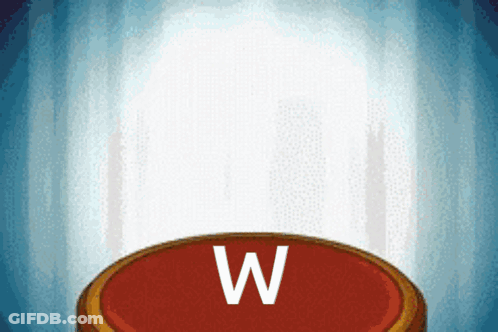Letter W On Red Circle GIF