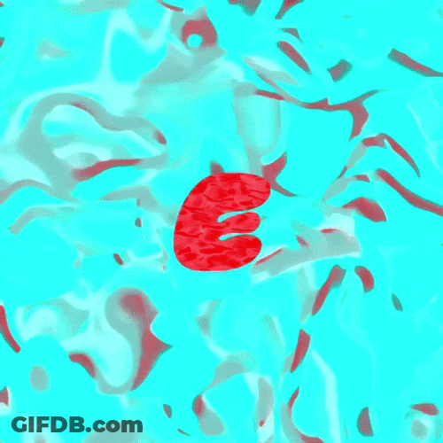 Lettering Big E Colorful GIF