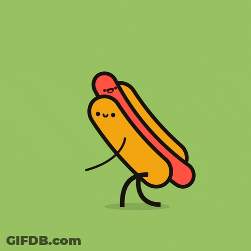 Letting Fingers Close Where Hotdog Bun Goes GIF