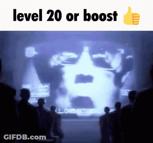Level 20 Or Boost GIF