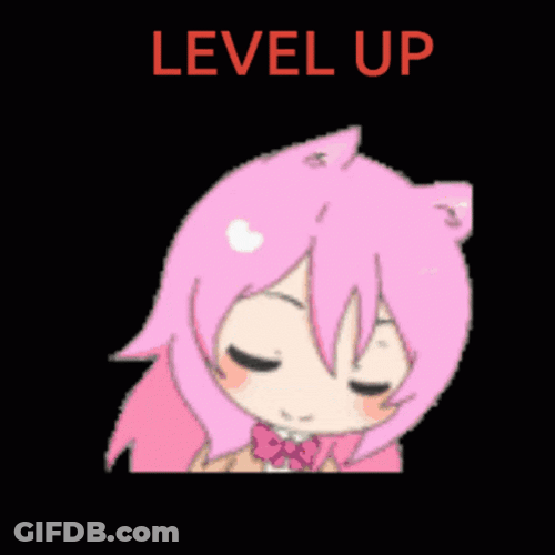 Level Up Anime Rainbow Rave GIF