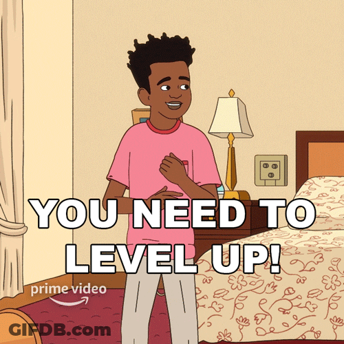 Level Up Fairfax Boy Cartoon GIF