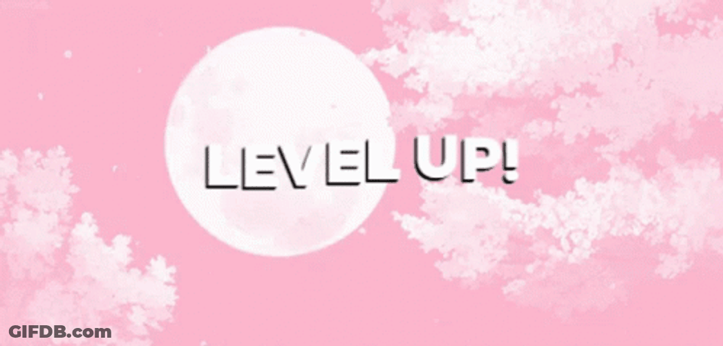 Level Up Pink Sky Mobile Design GIF