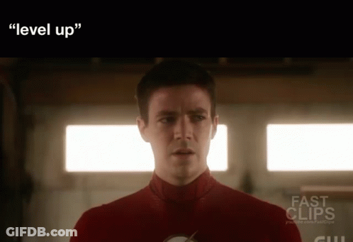 Level Up Text GIF