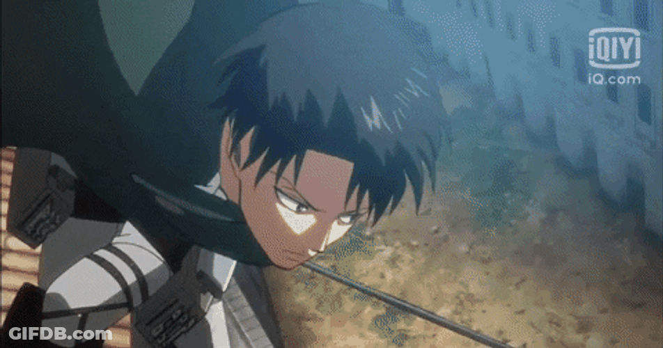 Levi Ackerman Anime Fights Attack On Titan GIF