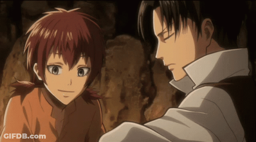 Levi Ackerman Headpat Isabel GIF