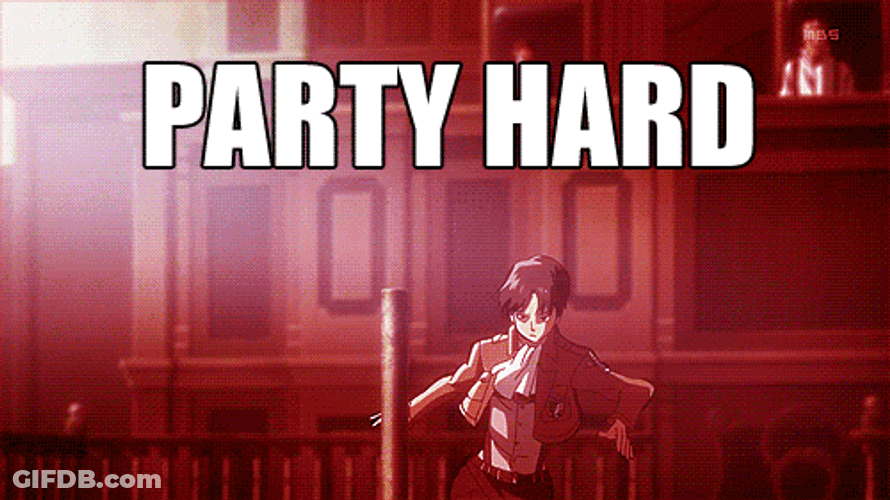 Levi Ackerman Party Hard GIF