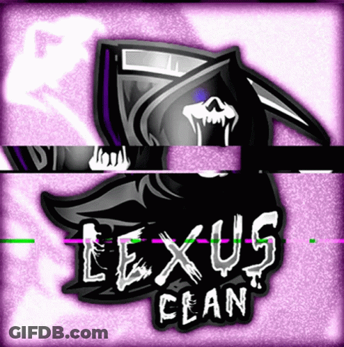 Lexus Clan Logo With Skull And Shield GIF