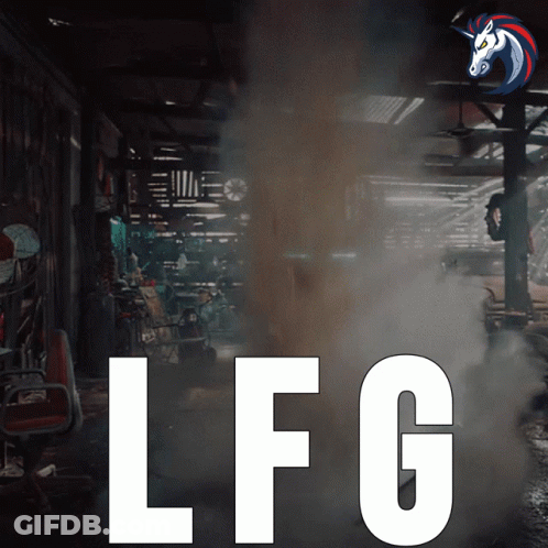 LFG Sign With Unicorn GIF