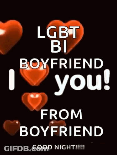 LGBT Bi Boyfriend I Love You Poster GIF