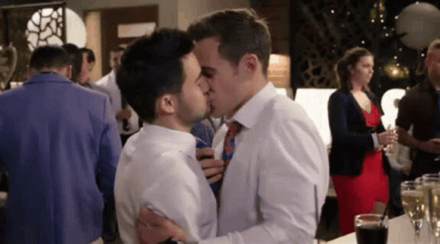 Lgbt Gay Couple Kissing GIF