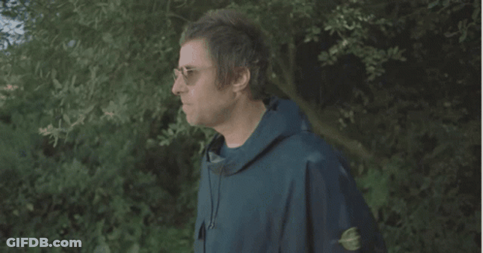 Liam Gallagher Raising His Arms GIF