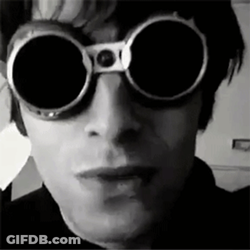 Liam Gallagher Wearing Goggles GIF