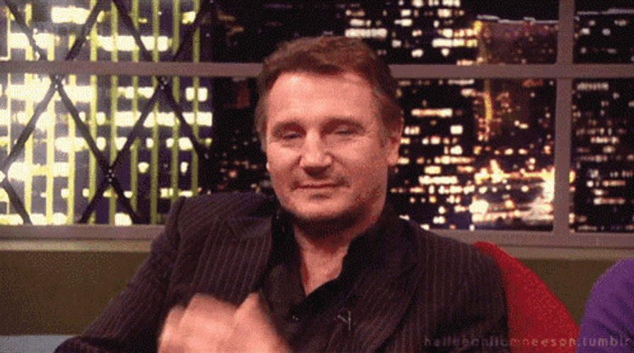 Liam Neeson Blowskiss GIF