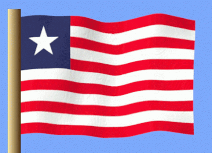 Liberia Wavy Flag GIF