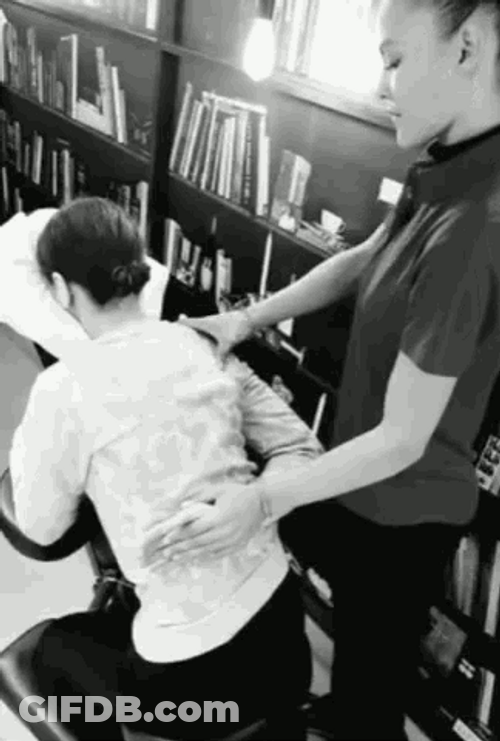 Librarian Having A Sensual Massage GIF