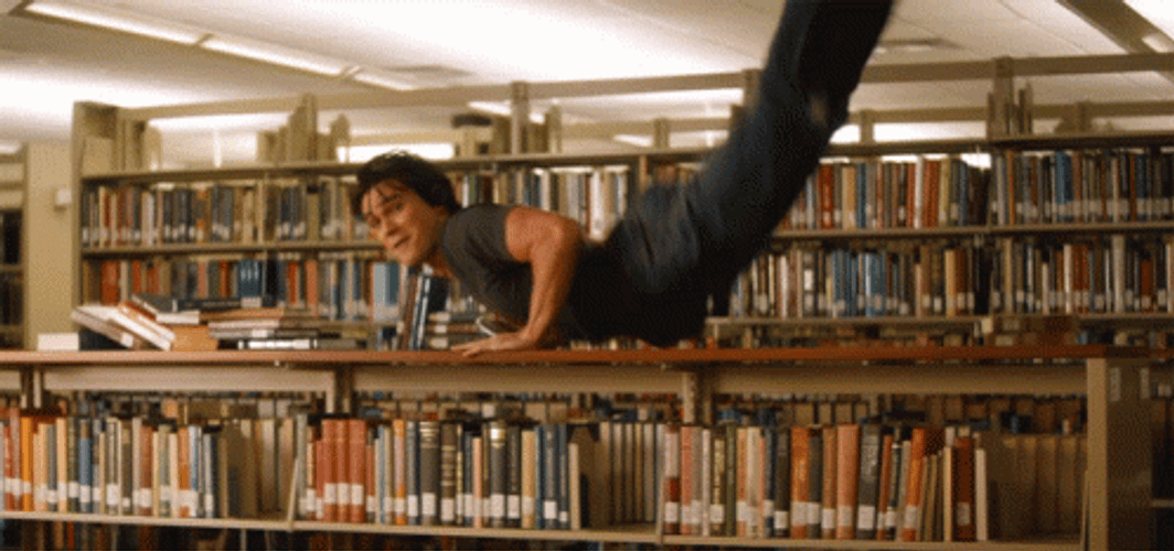 Library After Closing Break Dance GIF