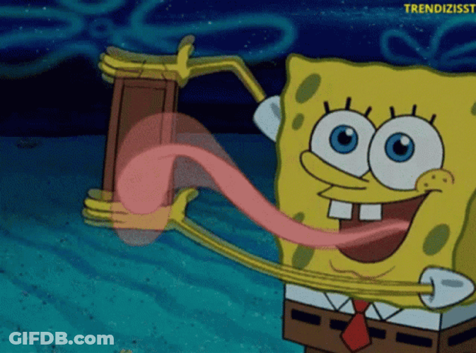 Lick Chocolate SpongeBob SquarePants GIF