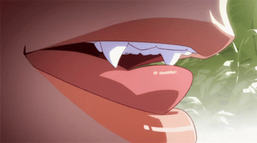 Licking Vampire Woman GIF