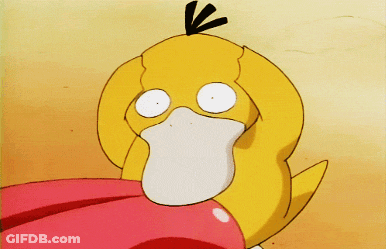 Lickitung Licking Psyduck GIF