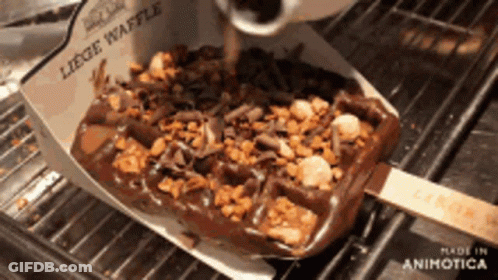 Liege Waffle Being Poured GIF