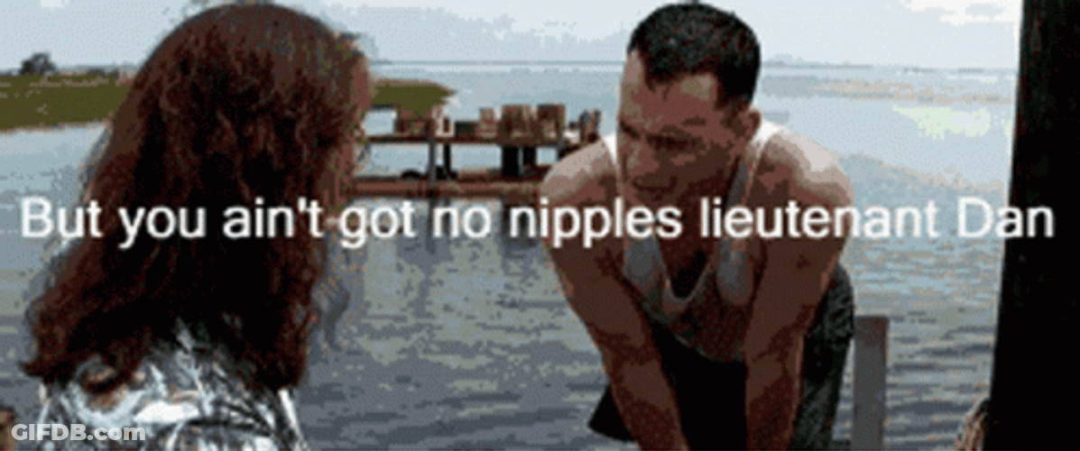 Lieutenant Dan Jumping On Boat Meme GIF