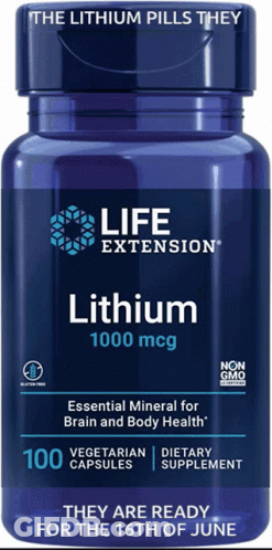 Life Extension Lithium 1000Mcg 100 Vegetarian Capsules GIF
