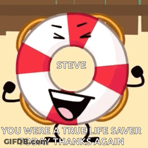 Life Preserver Saying You Were A True Life Saver GIF