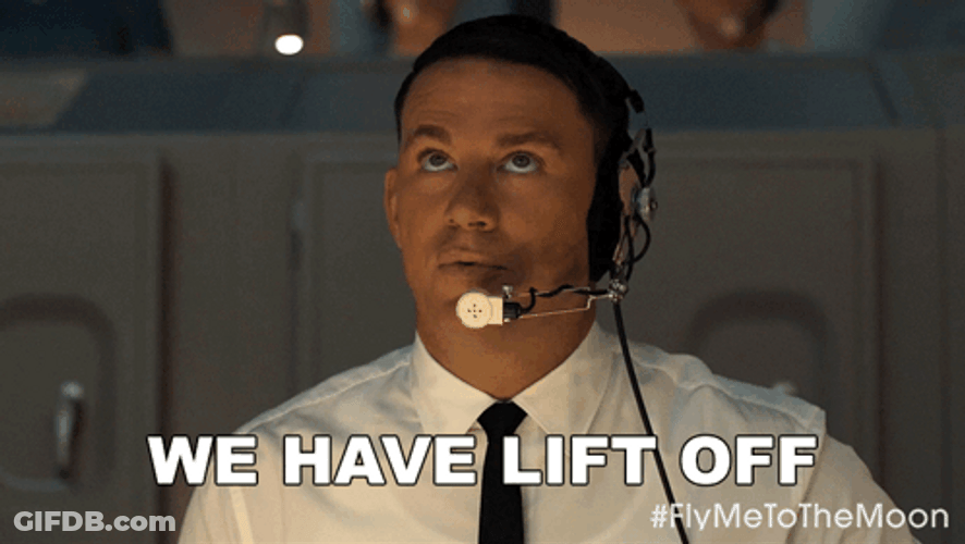 Lift Off Fly Me To Moon Cole Davis GIF