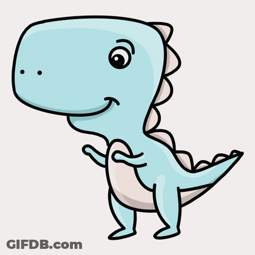 Light Blue Dancing Dino Trex GIF