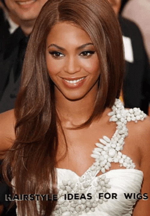 Light Brown Hairstyle For Wigs GIF