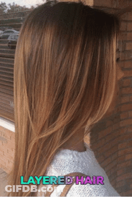 Light Brown Long Layered Hair GIF