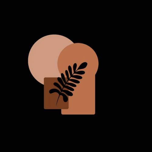 Light Brown Modern Boho Art GIF