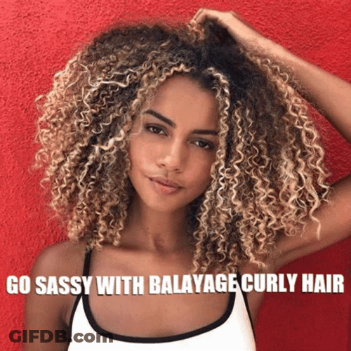 Light Brown Sassy Curly Hair GIF