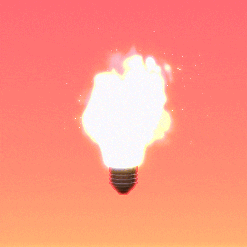 Light Bulb Idea Burning Fire GIF