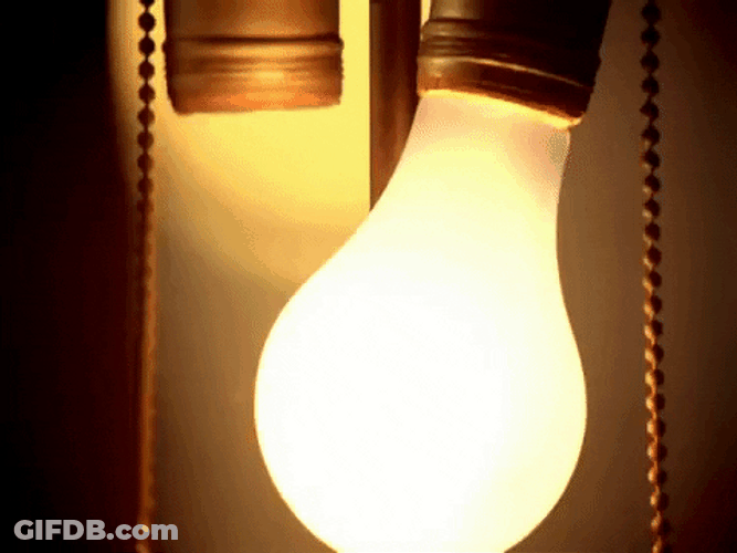 Light Bulb Lights Out GIF
