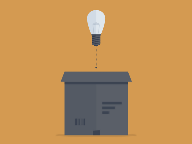 Light Bulb Put Inside A Box GIF