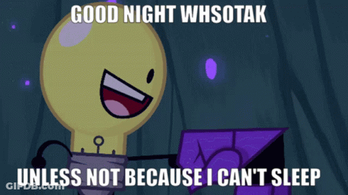 Light Bulb Saying Good Night GIF