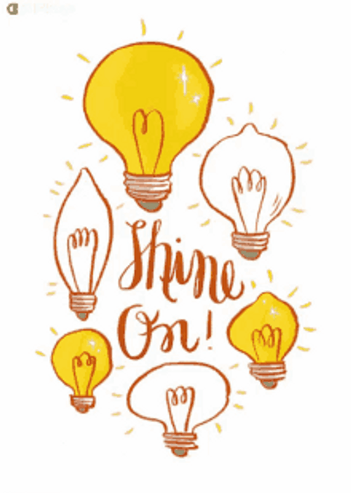 Light Bulb Shine On Doodle Aesthetic GIF