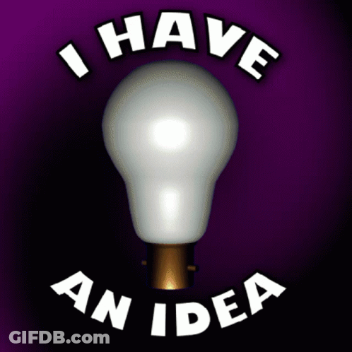 Light Bulb With I Have An Idea GIF