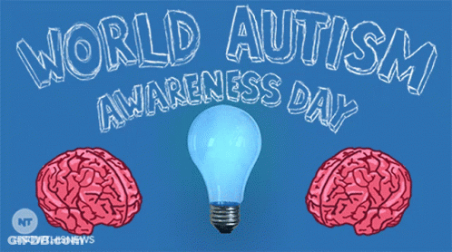Light Bulb With World Autism Awareness Day GIF