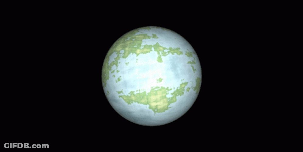 Light Colored Earth Spinning GIF