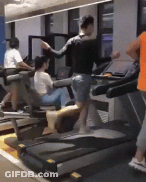 Light Jog Treadmill Funny Running GIF