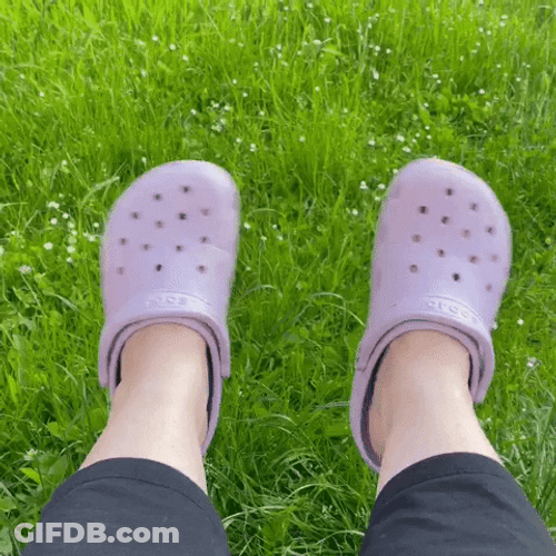 Light Purple Crocs Shaking GIF